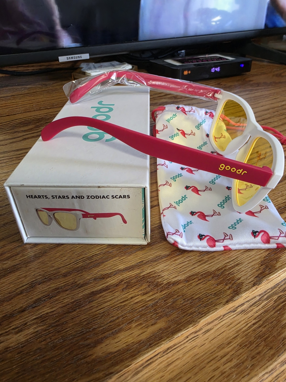 Goodr Sunglasses- "Hearts, Stars, And Zodiac Scars"